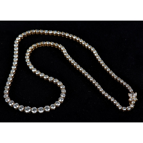 189 - A TIFFANY & CO DIAMOND NECKLACE, the graduated brilliant cut stones claw set, fastened with a marqui... 