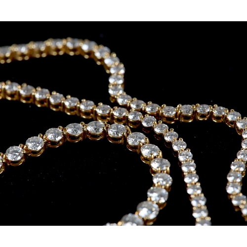 189 - A TIFFANY & CO DIAMOND NECKLACE, the graduated brilliant cut stones claw set, fastened with a marqui... 