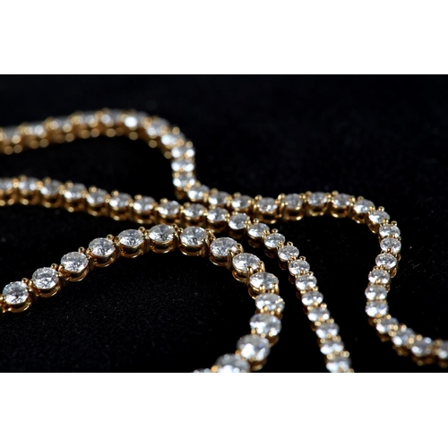 189 - A TIFFANY & CO DIAMOND NECKLACE, the graduated brilliant cut stones claw set, fastened with a marqui... 