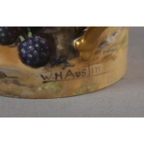 48 - A ROYAL WORCESTER COFFEE CAN AND SAUCER, A PLATE (16CM) AND A FURTHER COFFEE CAN AND ASSOCIATED SAUC... 