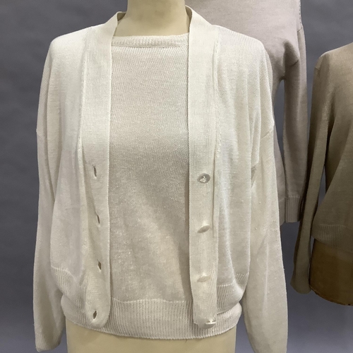 260 - Max Mara Leisure roll-neck long-sleeve oatmeal jumper, Max Mara Leisure black wool short length card... 