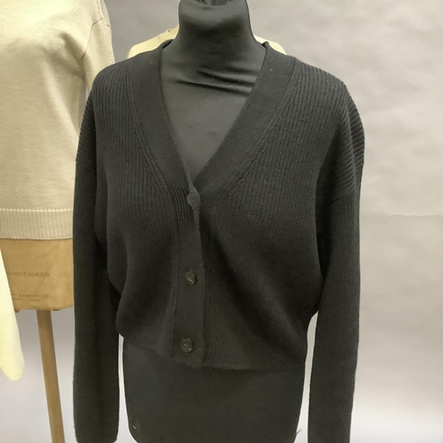 260 - Max Mara Leisure roll-neck long-sleeve oatmeal jumper, Max Mara Leisure black wool short length card... 