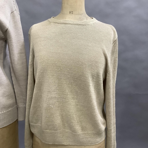 260 - Max Mara Leisure roll-neck long-sleeve oatmeal jumper, Max Mara Leisure black wool short length card... 