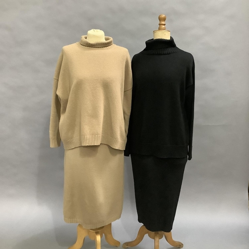 267 - A Max Mara co-ordinated knitwear including Max Mara Studio black, biscuit and off-white over-jumper,... 