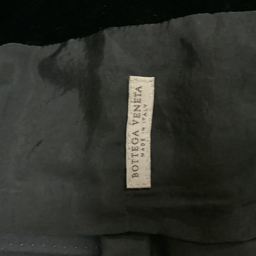 275 - A Bottega Veneta black velvet evening jacket with silk seam trims, buttons and pockets, lined, Size ... 