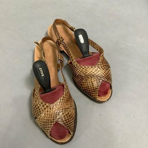 287 - A pair of Pretty Ballerinas pumps in ivory quilted leather with black patent toes, Size 38, a pair o... 