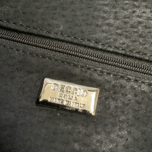 295 - A copy of Bottega Veneta black intrecciato leather cross body bag, 29cm wide approximately, in dust ... 