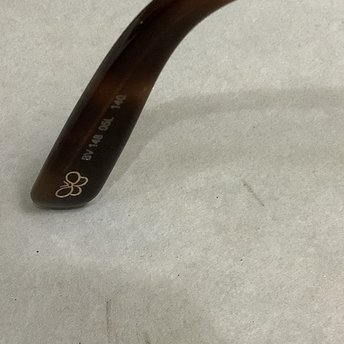 302 - A pair o  Bottega Veneta sun glasses in brown intrecciato leather case