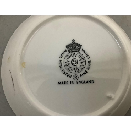 106 - A Royal Crown Derby pin dish pattern 1128, four various pin and trinket dishes by Minton Royal Worce... 