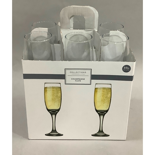 84 - A set of six champagne flutes