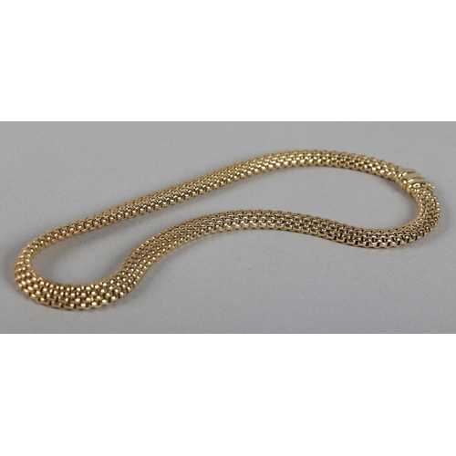 259 - A NECKLACE BY FOPE c2021, in 18ct gold, beads of rice links, in original packaging, approximate widt...
