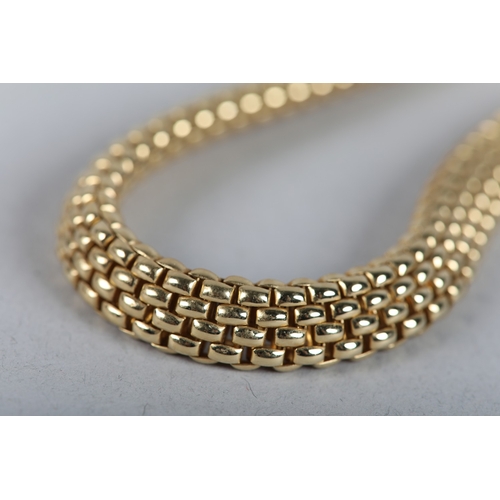 259 - A NECKLACE BY FOPE c2021, in 18ct gold, beads of rice links, in original packaging, approximate widt... 