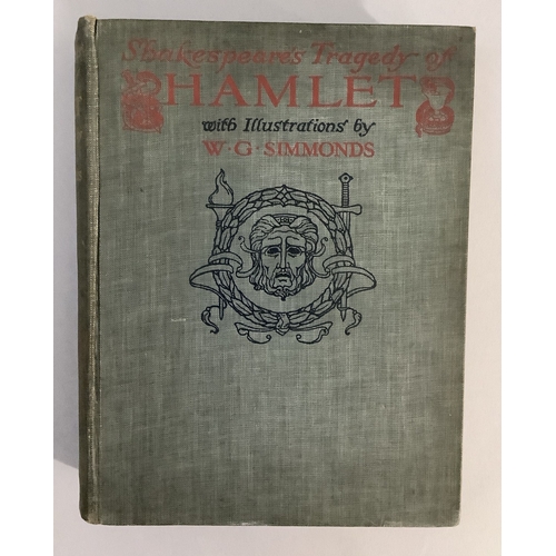 60 - SIMMONS, W G - SHAKESPEARE (Illus.) TRAGEDY OF HAMLET, pub. Hodder & Stoughton c. 1912, 24 tipped in... 