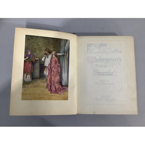 60 - SIMMONS, W G - SHAKESPEARE (Illus.) TRAGEDY OF HAMLET, pub. Hodder & Stoughton c. 1912, 24 tipped in... 