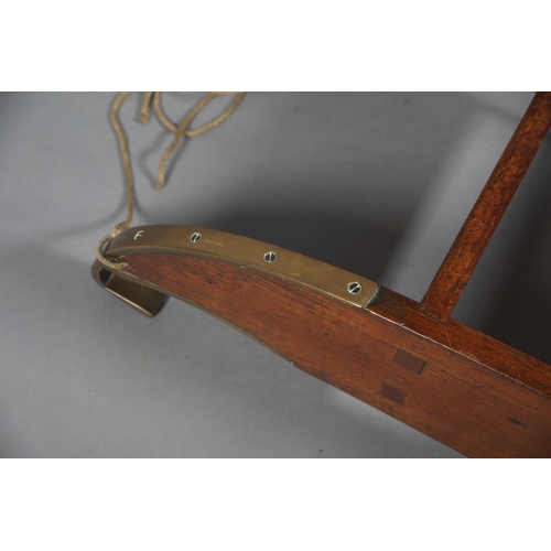 37 - A PAIR OF LATE 19TH/EARLY 20TH TEAK AND BRASS YACHT STEPS, 37cm wide x 15cm deep x 70cm high