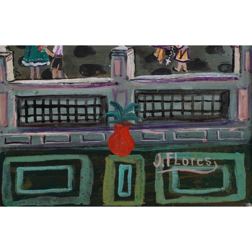 29 - JORGELINA FLORES (Argentina, 1927-2012), La Procession, Saint's Day procession through the streets o... 