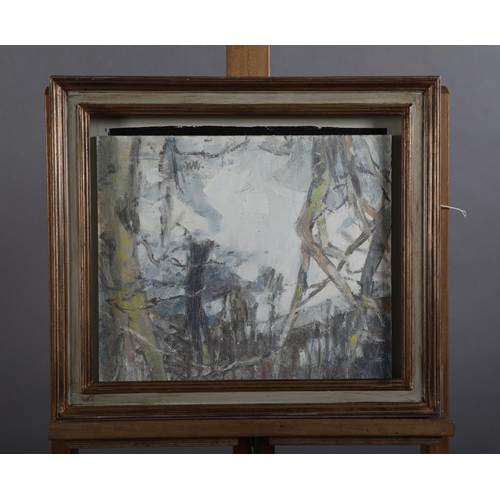 22 - ARR GORDON BRYCE RSA RSW (b.1943), 'Little Wood, Midwinter', oil on board, titled and signed verso, ... 
