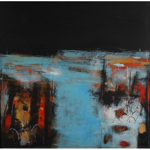 25 - ARR BALBINDER BROADBENT (b.1973), 'Creels', acrylic on board, inscription and signed verso, 56cm x 5... 