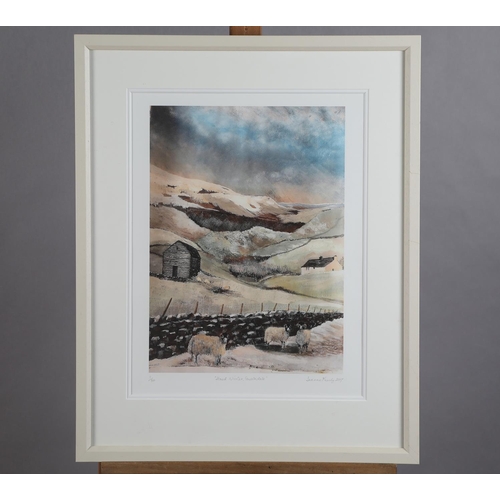 54 - ARR JEANNE MUNDY, 'HARD WINTER SWALEDALE', colour print 1/30, numbered, titled, signed and dated 201... 