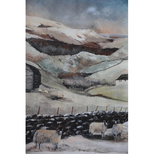 54 - ARR JEANNE MUNDY, 'HARD WINTER SWALEDALE', colour print 1/30, numbered, titled, signed and dated 201... 