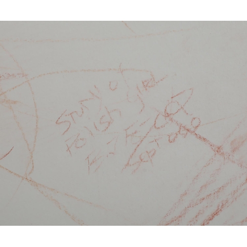 2 - ARR BRIAN JOSEPH FOJCIK (SCOTTISH b1960), Polish field worker resting conte on paper, inscribed 'Stu... 