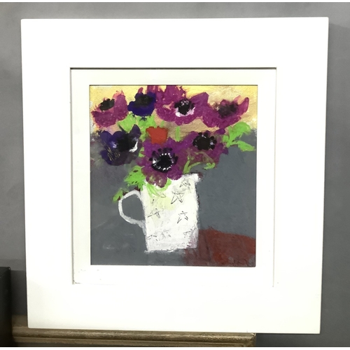 8 - CAROLINE BAILEY RSW (SCOTTISH b1953), Star Jug & Flowers, Still life, mixed media, signed to lower r... 