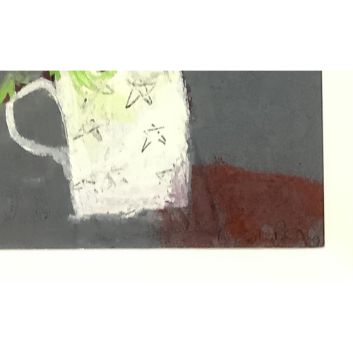 8 - CAROLINE BAILEY RSW (SCOTTISH b1953), Star Jug & Flowers, Still life, mixed media, signed to lower r... 
