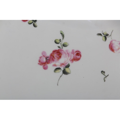 106 - A DERBY PORCELAIN PLATE painted in the manner of Edward Withers c.1785-1805, the pale blue oeil-de-p... 