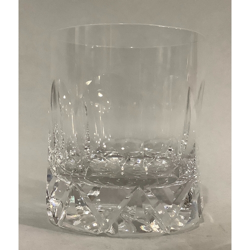 33 - A set of six Tudor cut whisky glasses, 7.5cm high