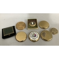 A collection of mainly gilt metal compacts by Stratton and others