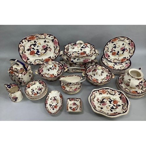 51 - A Masons Mandalay dinner service comprising large soup tureen, cover, ladle and stand, meat dish, tw... 
