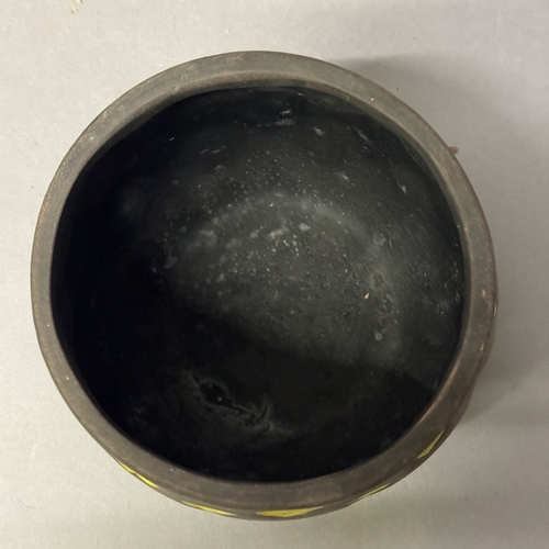 24 - A large retro yellow spot vase, 16cm Ref: 677712