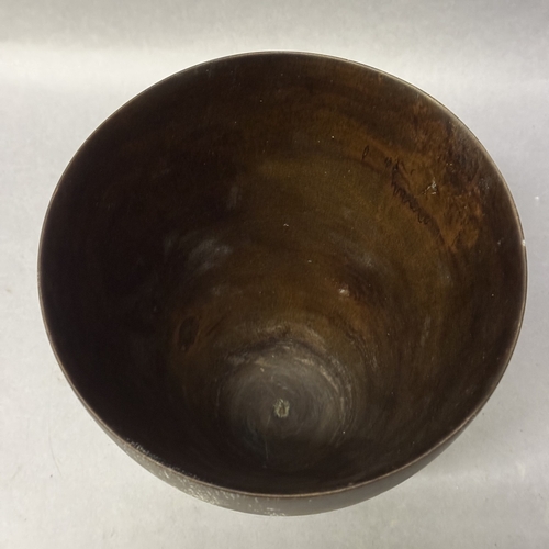 32 - Pair of 'Sculpture in Wood' tall footed wood bowl, 25cm high x 18.5cm diameter (2) Ref: 374402