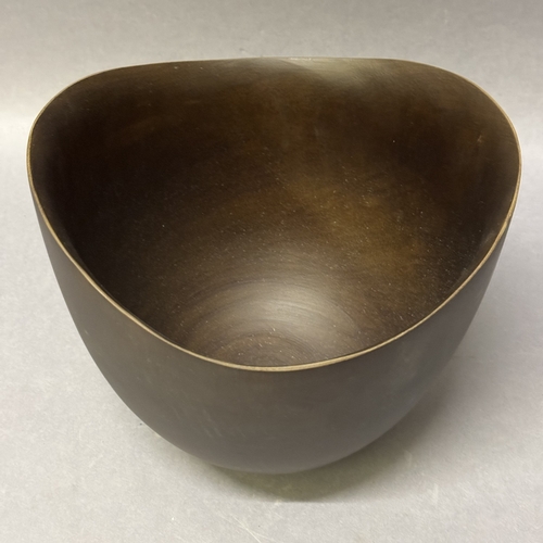 36 - Pair of 'Sculpture in Wood' crescent bowl (2) Ref: 374501