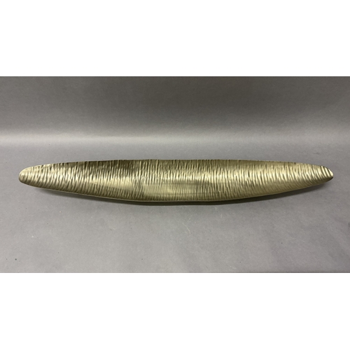 51 - Large nickel leaf dish, 87cm, long Ref: 792002