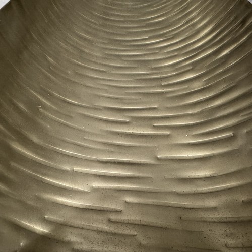 52 - Six large nickel leaf dishes, 87cm, long Ref: 792002