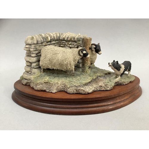 10 - A Border Fine Arts model 'What Now?' (Swaledale sheep and collie) by Ray Ayres, number 647 of 1250, ... 