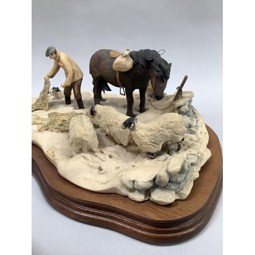 12 - A Border Fine Arts model 'Winter Feeding', model number JH10 by Judy Boyt, limited edition number 20... 