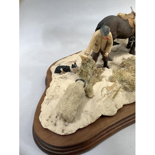 12 - A Border Fine Arts model 'Winter Feeding', model number JH10 by Judy Boyt, limited edition number 20... 
