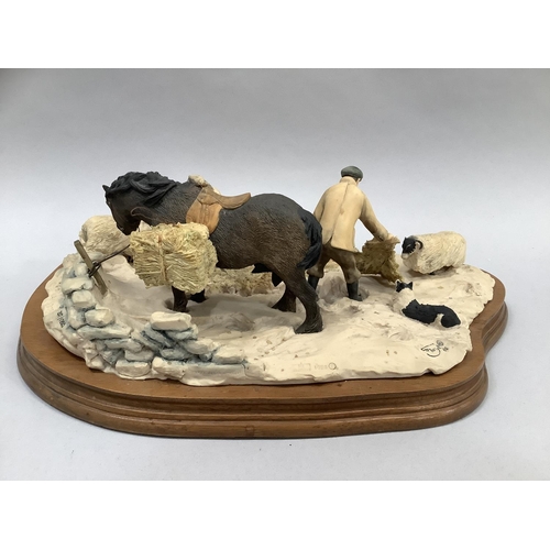 12 - A Border Fine Arts model 'Winter Feeding', model number JH10 by Judy Boyt, limited edition number 20... 