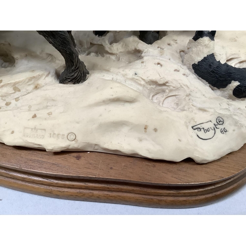 12 - A Border Fine Arts model 'Winter Feeding', model number JH10 by Judy Boyt, limited edition number 20... 