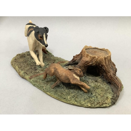 16 - A Border Fine Arts model 'Walkies', model number B0860, by Kirsty Armstrong, 9.5cm wide, together wi... 
