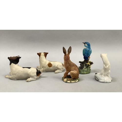 17 - A pair of Border Fine Arts models, 'Dogs and Pups Galore', models A3045 and A3046, Jack Russell terr... 
