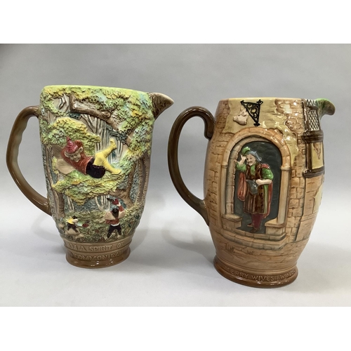 39 - A Beswick jug moulded with scenes from Shakespeare's A Midsummer Night's Dream, model number 1366, 2... 