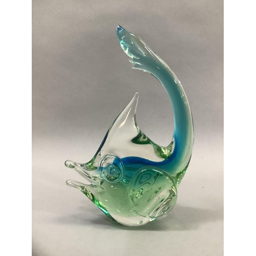 44 - A Waterford glass teddy bear, 7.5cm high, a Swarovski owl, 6cm high, a glass elephant, 5.5cm high, a... 
