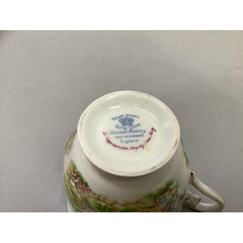 55 - A Royal Albert Kentish Rockery tea service comprising six cups, six saucers, six tea plates, bread a... 