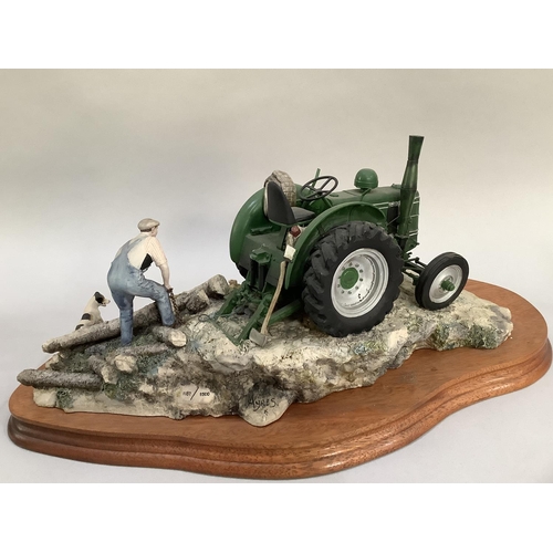 6 - A Border Fine Arts model 'Hauling Out' with Field Marshall tractor by Robert Ayres, number 1187 of 1... 