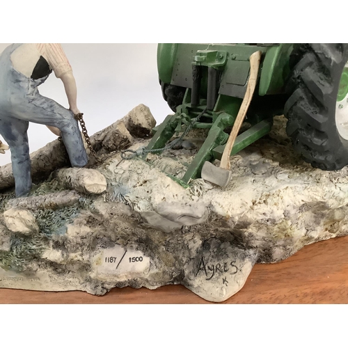 6 - A Border Fine Arts model 'Hauling Out' with Field Marshall tractor by Robert Ayres, number 1187 of 1... 