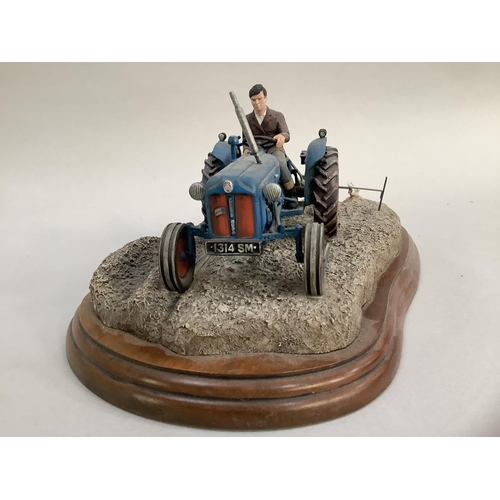 7 - A Border Fine Arts model 'Ridging Up', model number A2141, featuring a Fordson Major tractor by Ray ... 