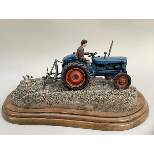 7 - A Border Fine Arts model 'Ridging Up', model number A2141, featuring a Fordson Major tractor by Ray ... 